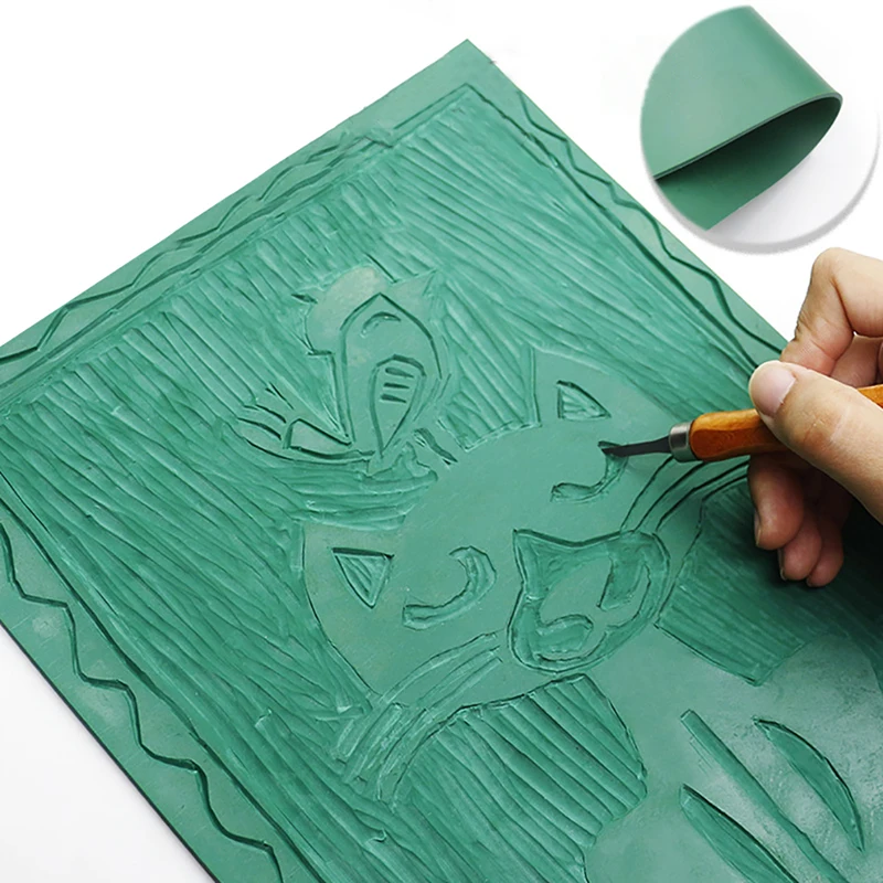 Lino Printing Block - Kit de blocs de tampons d'impression,