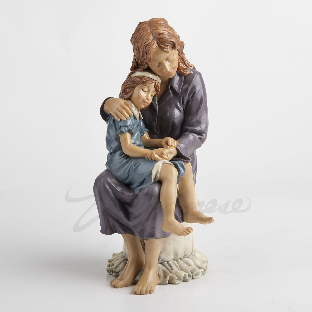 Art And Craft For Mother'S Day - Figurine en résine Mère et Fille