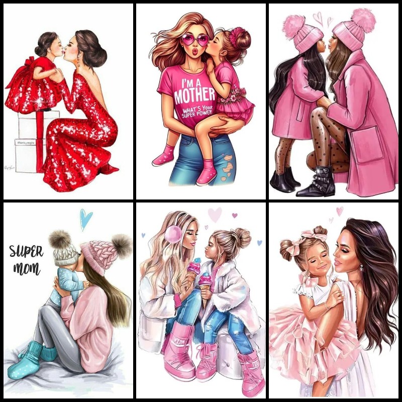 Art And Craft For Mother'S Day - Kit de peinture diamant bricolage pour