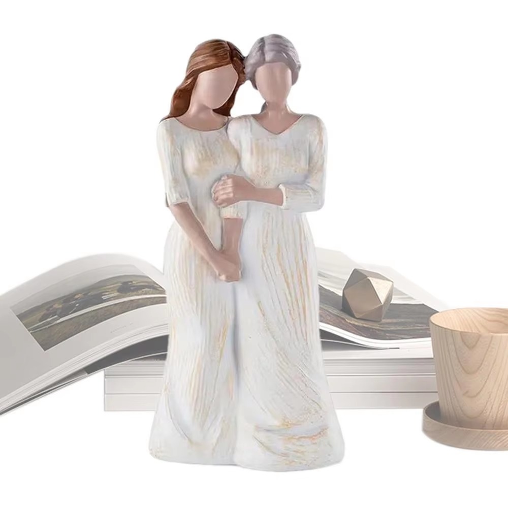 Statue mère et fille peinte à  - Art And Craft For Mother'S Day avis et prix