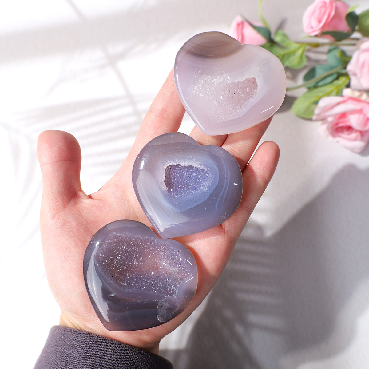 Agate naturelle en forme de cœ - Art And Craft For Mother'S Day avis et prix